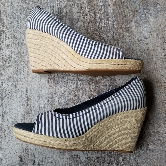Splendid Wedge Heels Espadrilles Striped Size 10 - Picture 5 of 8